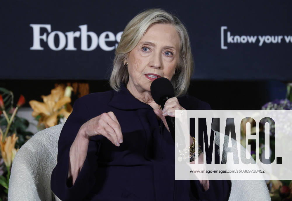 67th United States Secretary of State Hillary Rodham Clinton speaks at the Forbes 30 50 5-Year Anniversary Summit at The Mandarin Oriental on Friday, October 16, 2026 in New York City. NYP20261016161 JOHNxANGELILLO