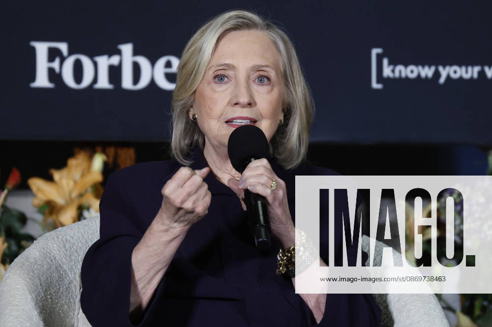 67th United States Secretary of State Hillary Rodham Clinton speaks at the Forbes 30 50 5-Year Anniversary Summit at The Mandarin Oriental on Friday, October 16, 2026 in New York City. NYP20261016164 JOHNxANGELILLO