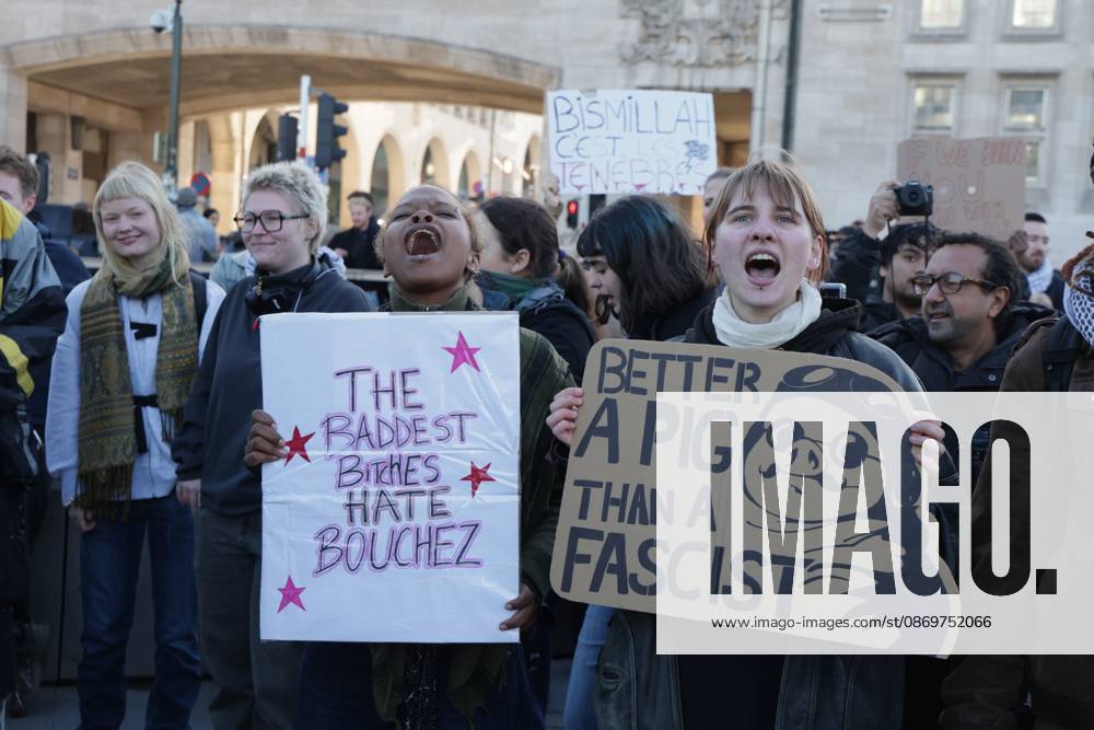 This image shows youths gather for a protest action at the Central Station in Brussels on Saturday 17 October 2026. NICOLASxMAETERLINCK 190059809