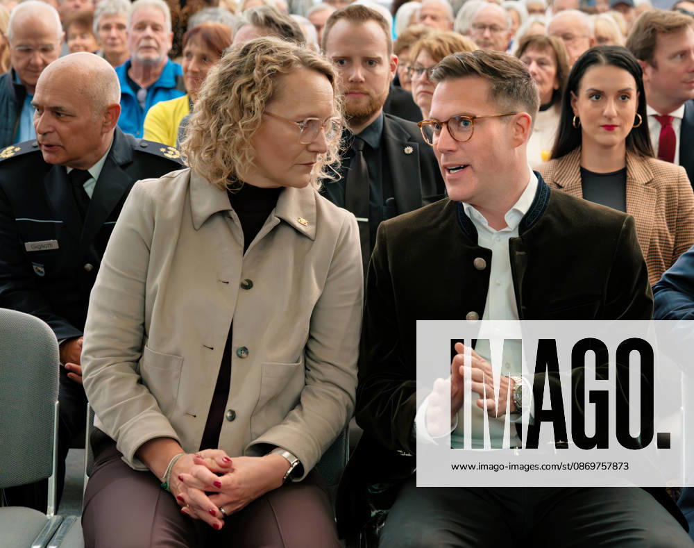 Ravensburg Citizens’ Reception at the Oberschwabenschau with Manuel Hagel (CDU), Deputy Minister-President, and Mayor Daniel Rapp; from left to right: Ioana Dirlewanger, Personal Advisor to the Minister of the Interior, Manuel Hagel (CDU), Deputy Minister-President and Minister of the