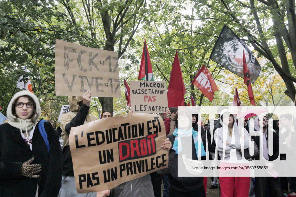 Solidarity with the students in France at Kleistpark