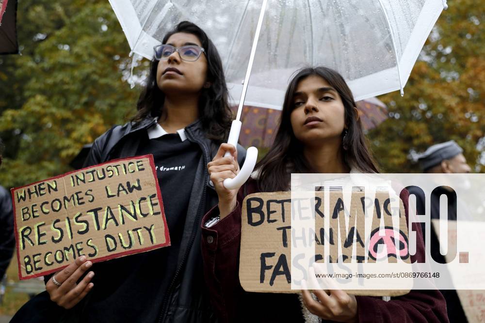 Berlin protest echoes Jantar Mantar BERLIN, GERMANY - OCTOBER 17, 2026: A small group of demonstrators hold placards at Oranienplatz in the Kreuzberg district to show solidarity with mass protests in India and to protest against the crackdown on them, as several people take the floor to discuss the situation. The demonstration followed a call by Neha Bora, president of the All India Students Association (AISA), for people everywhere to back the protests, saying everywhere is Jantar Mantar, the site in Delhi where the main protests are taking place. The protests demand the resignation of Chief Election Commissioner Gyanesh Kumar over a revision of electoral rolls that opponents say led to the mass deletion of voters, while police ha