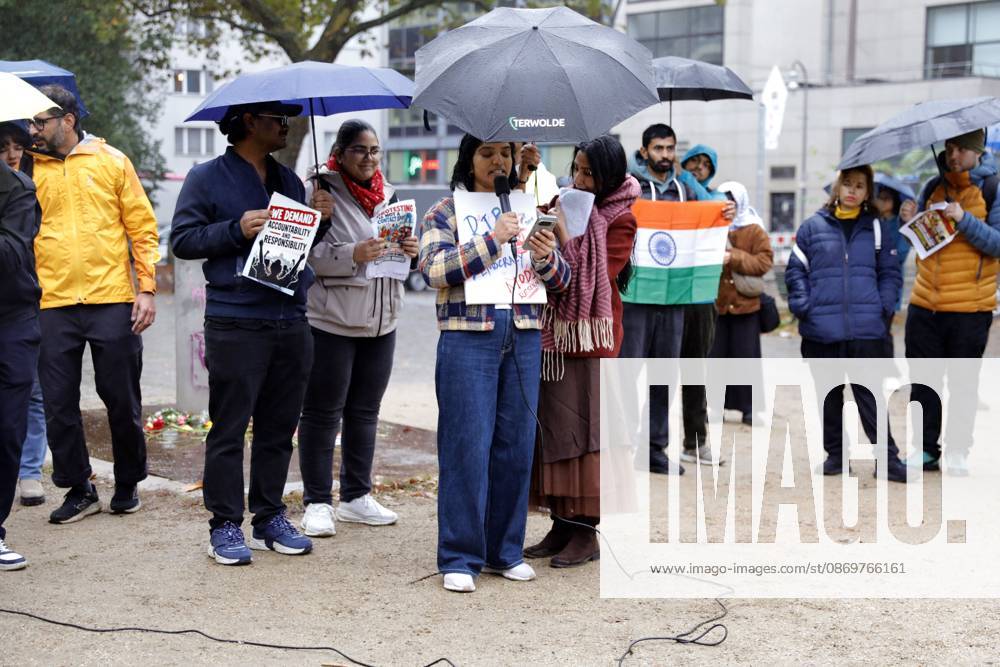 Berlin protest echoes Jantar Mantar BERLIN, GERMANY - OCTOBER 17, 2026: A small group of demonstrators hold placards as several people speak at a solidarity demonstration at Oranienplatz in the Kreuzberg district, in support of mass protests in India and against the crackdown on them. The demonstration followed a call by Neha Bora, president of the All India Students Association (AISA), for people everywhere to back the protests, saying everywhere is Jantar Mantar, the site in Delhi where the main protests are taking place. The protests demand the resignation of Chief Election Commissioner Gyanesh Kumar over a revision of electoral rolls that opponents say led to the mass deletion of voters, while police have detained hundreds of d