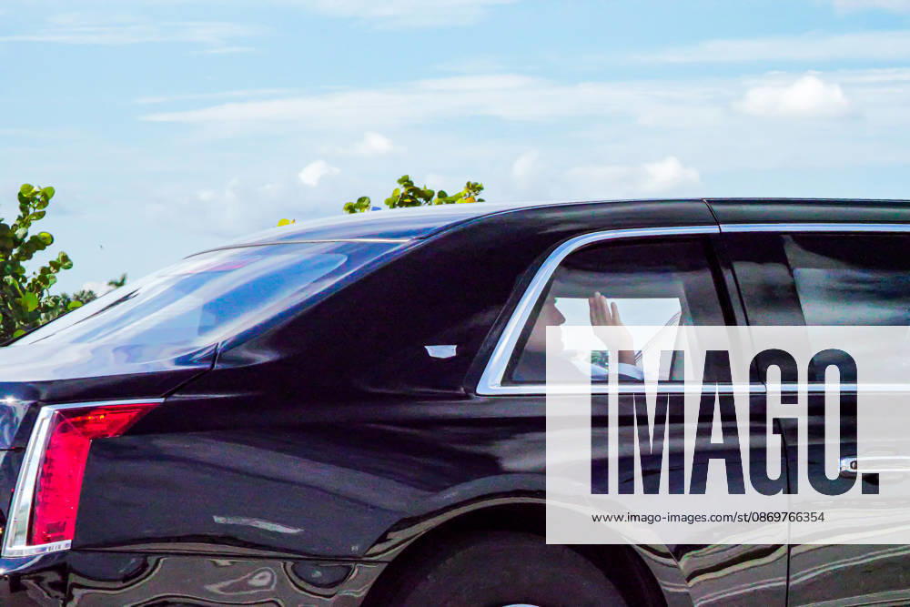 President DONALD TRUMP is seen as he travels through Palm Beach while the motorcade heads to President Donald J. Trump International Airport for departure to a campaign rally in Northern Kentucky, October 17, 2026. West Palm Beach USA - ZUMAc343 20261017_znp_c343_004