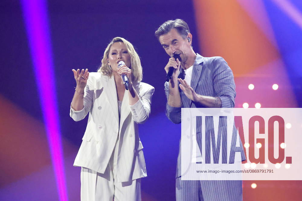 Singer Helene Fischer and host Florian Silbereisen at Schlagerbooom 2026: Everything Sparkles, Everything Glitters at the Westfalenhalle in Dortmund, October 17, 2026, North Rhine-Westphalia, Germany