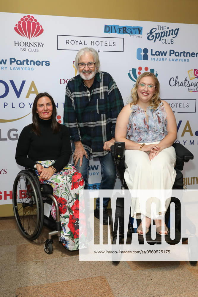 CHRISTIE DAWES (L) and JOHN JARRATT (C) attend the Focus On Ability Short Film Festival at The Concourse Chatswood on October 18, 2026 in Sydney, NSW Australia - ZUMAa155 20261018_aaa_a155_036