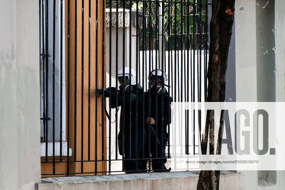 Tirana Clashes Enter Fifth Day TIRANA, ALBANIA, OCTOBER 17, 2026: Demonstrators clash with riot police outside the Ministry of Education during student-led anti-government protests in Tirana. Police deploy tear gas as protesters throw stones during a fifth consecutive day of unrest. Demonstrators demand improved university conditions and the resignation of Prime Minister Edi Rama. Tirana Albania