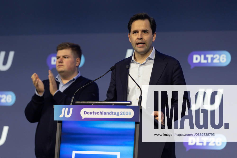 Young Union Germany Day in Bonn, October 18, 2026; Johannes Volkmann and Johannes WINKEL, Member of the Bundestag and Federal Chairman of the Young Union, CDU on the Status of Separation Talks in Berlin The three-day conference of the