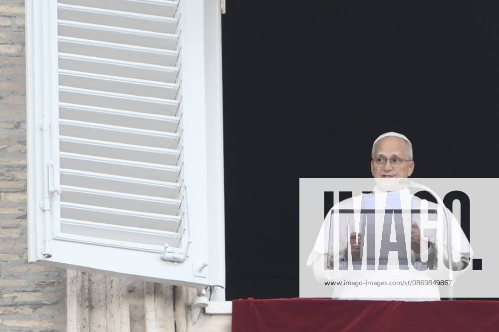 Pope Leo XIV leads Angelus prayer at Vatican VATICAN CITY, VATICAN - OCTOBER 18: Pope Leo XIV addresses worshippers from the window of the Apostolic Palace overlooking St. Peter s Square during the Sunday Angelus prayer in Vatican City, Vatican, on October 18, 2026. Isabella Bonotto Anadolu Vatican City Vatican. Editorial use only. Please get in touch for any other usage.