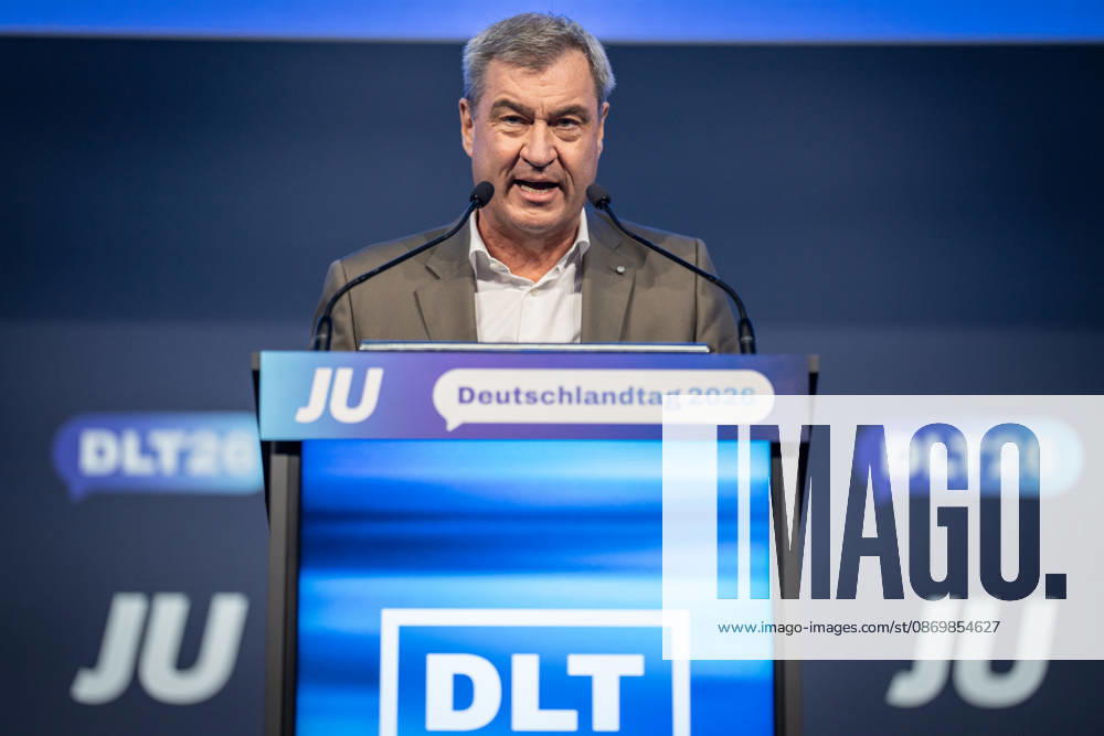 Markus Söder, Minister-President of Bavaria, as a guest at Germany Day 2026 78 Germany Day 2026 in Bonn Junge Union (JU), the youth organization of the CDU and CSU, Bonn, North Rhine-Westphalia, Germany World Conference Center Bonn