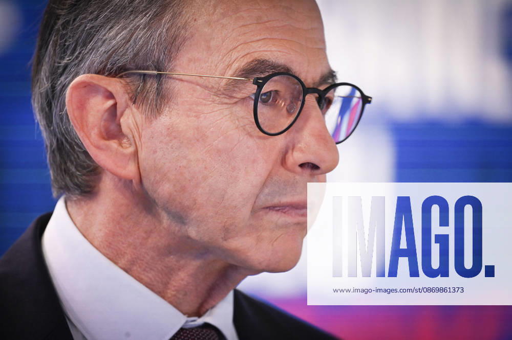 Bruno Retailleau on Franc Jeu - Paris Bruno Retailleau candidate for the 2027 presidential election poses for pictures for Franc Jeu on France 2 channel in Paris, France on October 18, 2026. Photo by Stephane Le Tellec ABACAPRESS.COM Paris France