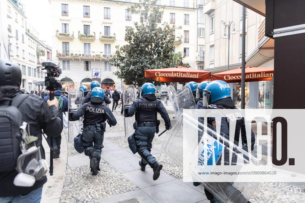 IPA89867645 - Milan, October 18, 2026: More Clashes and Looting in Downtown Milan in the Wake of the Protest