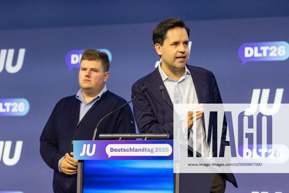 Young Union Germany Day in Bonn, October 18, 2026; Johannes Volkmann and Johannes WINKEL, Member of the Bundestag and Federal Chairman of the Young Union, CDU on the Status of Separation Talks in Berlin The three-day conference of the