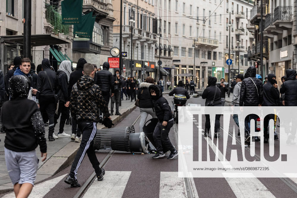 Police detain 160 as unrest continues for second day in Milan MILAN, ITALY - OCTOBER 18: Police carry out numerous detentions and arrests as protesters, including many young demonstrators, flee from law enforcement during urban unrest following demonstrations against the high cost of living in Milan, Italy, on October 18, 2026. Damage to shops and public property was reported across the city amid the clashes. Andrea Carrubba Anadolu Milan Italy. Editorial use only. Please get in touch for any other usage.