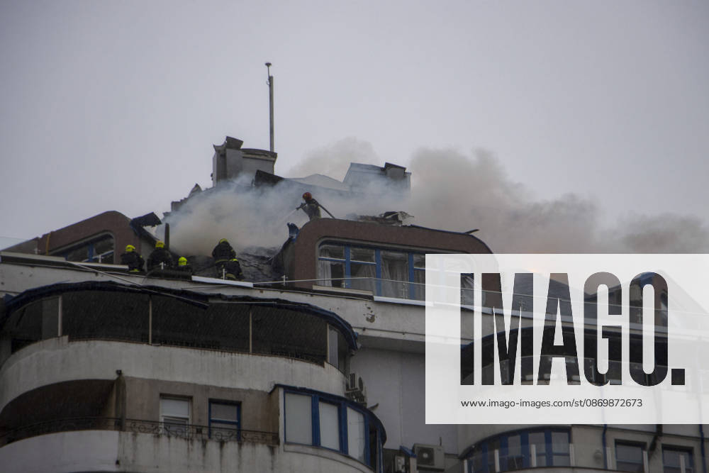 Odesa Ukraine Residential Fire Smoke rises from the upper floor of a residential building in Odesa, Ukraine on October 18, 2026. Emergency services responded after a fire broke out at the building, prompting a rescue operation and deployment of firefighters to the scene. Odesa Odesa Ukraine