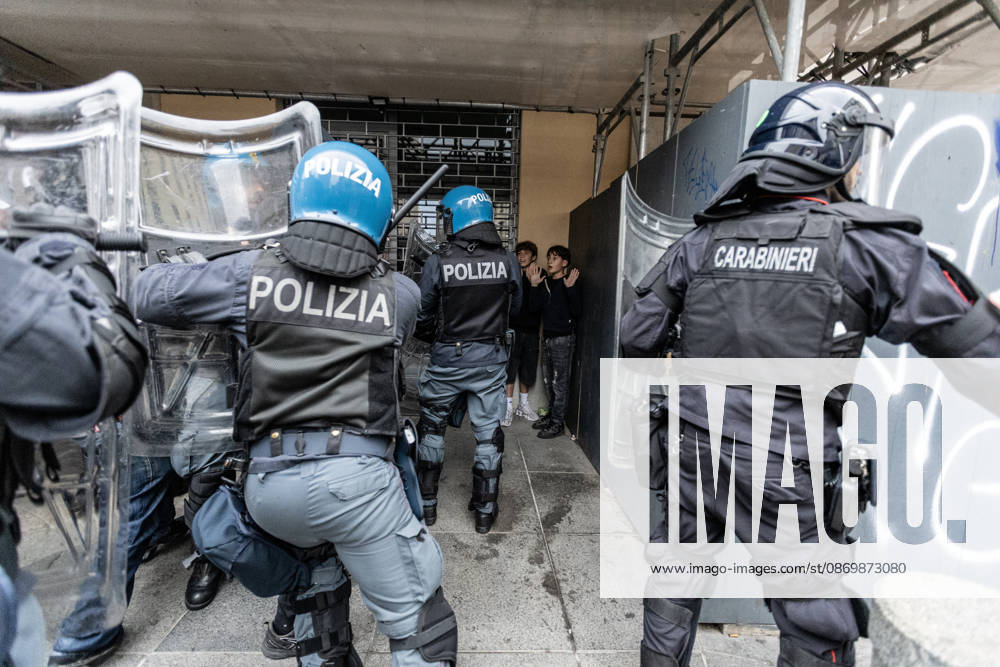 Police detain 160 as unrest continues for second day in Milan MILAN, ITALY - OCTOBER 18: Police carry out numerous detentions and arrests as protesters, including many young demonstrators, flee from law enforcement during urban unrest following demonstrations against the high cost of living in Milan, Italy, on October 18, 2026. Damage to shops and public property was reported across the city amid the clashes. Andrea Carrubba Anadolu Milan Italy. Editorial use only. Please get in touch for any other usage.