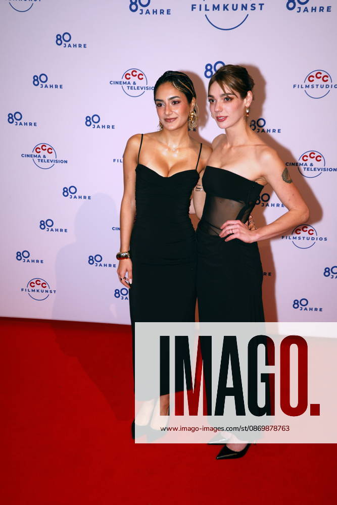Emily von Stein and Nilofar Khodabakhshi at the 80th Anniversary CCC Filmkunst Gala at the CCC Film Studios in Berlin