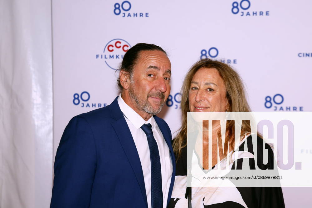 Dieter Landuris with his wife Natascha Landuris at the 80th Anniversary CCC Filmkunst Gala at the CCC Film Studios in Berlin