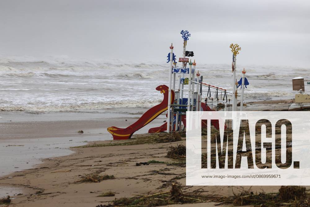 The Valencian Regional Government is preparing a lockdown order for the southern coast of Valencia and the northern coast of Alicante due to the rains. The beach is littered with branches and other debris washed up by the rain, on October 19, 2026, in Guardamar de la Safor, Valencia, Valencian Community, Spain. The Valencian Regional Government is preparing a lockdown order for the southern coast of Valencia and the northern coast of Alicante in response to the emergency declared due to the rains brought by Storm Adam, as announced by the Regional Minister of Emergencies and the Interior early this morning, October 19, from the Emergency Coordination Center (CCE) OCTOBER 19, 2026 Valencia, Valencian Community Valencia, Valencian Community,