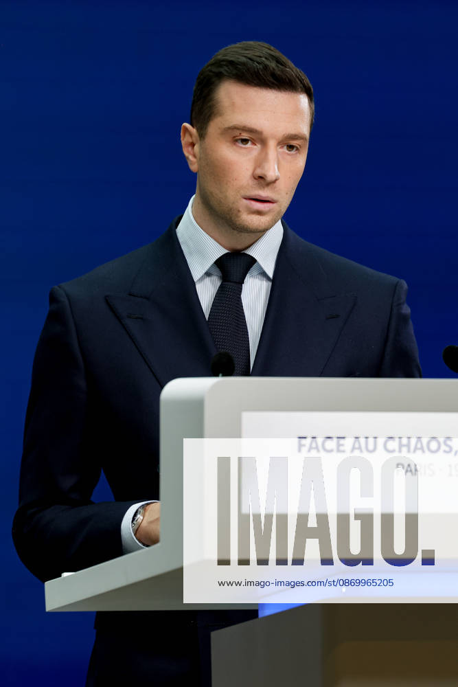 Press Conference: France in Order Amid Chaos by Jordan Bardella Following the Events of October 17 and 18, 2026 Press conference by Jordan Bardella following the demonstration on October 17, 460594, 2026, October 19, France, Bardella, Jordan