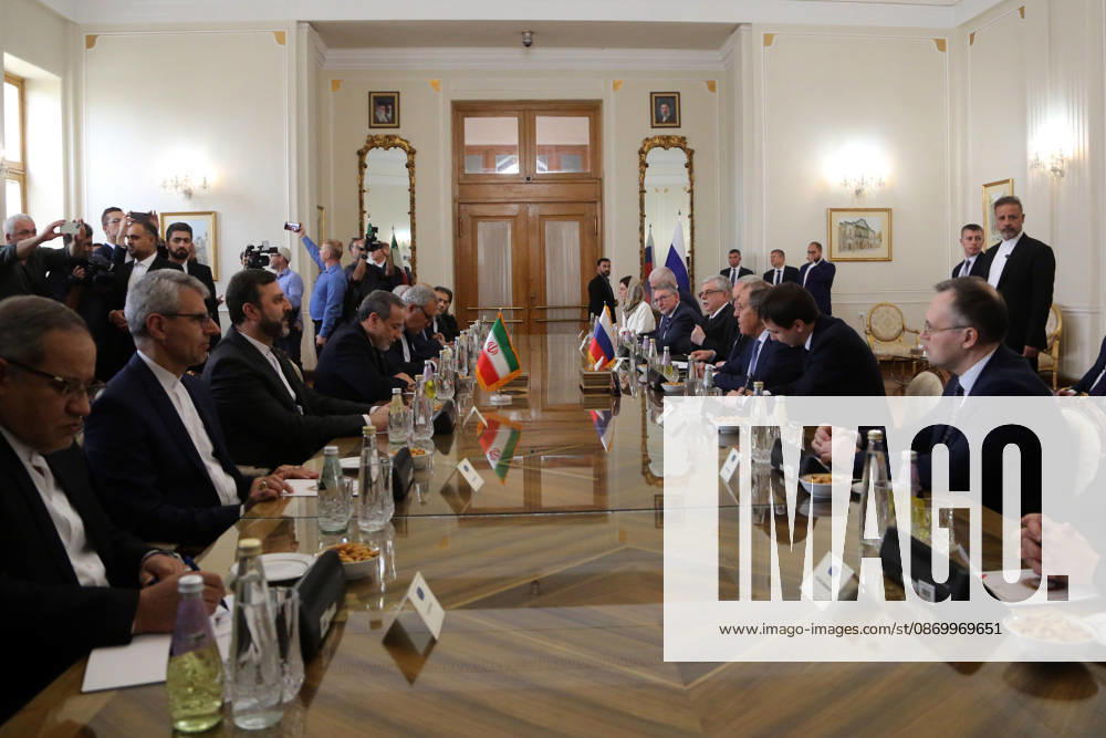 Russian Foreign Minister Sergey Lavrov holds official talks in Tehran TEHRAN, IRAN - OCTOBER 19: ( RESTRICTIONS: NO Access Israel Media Persian Language TV Stations Outside Iran Strictly No Access BBC Persian VOA Persian Manoto TV Iran International TV ) Iranian Foreign Minister Abbas Araghchi (4th L) meets with Russian Foreign Minister Sergey Lavrov (3rd R), who arrived in Tehran for an official working visit, in Tehran, Iran, on October 19, 2026. Fatemeh Bahrami Anadolu Tehran Iran. Editorial use only. Please get in touch for any other usage.