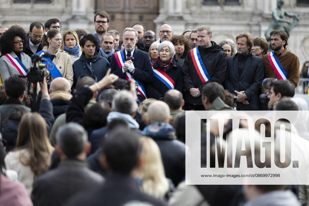 Paris Mayor Emmanuel Gregoire Attends Rally Against Violence - Paris Paris Mayor Emmanuel Gregoire during a gathering against violence and in support of the Republic, called by the Association of French Mayors (AMF), in front of Paris City Hall, following clashes that erupted during a national day of demonstrations against the cost of living and rising fuel prices, in Paris, France, October 19, 2026.Photos by Jérémy Paoloni ABACAPRESS.COM Paris Ile-de-France France