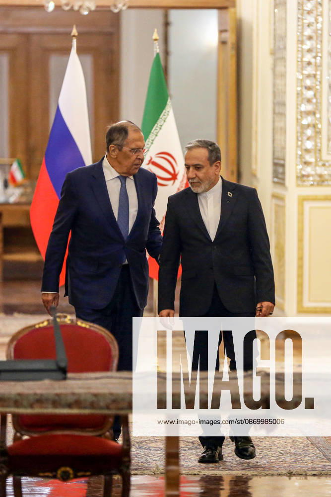 Russian Foreign Minister Sergey Lavrov meets Iranian counterpart Abbas Araghchi in Tehran TEHRAN, IRAN - OCTOBER 19: Russian Foreign Minister Sergey Lavrov and Iranian Foreign Minister Abbas Araghchi hold a joint press conference at the Ministry of Foreign Affairs building in Tehran, Iran, on October 19, 2026. Fatemeh Bahrami Anadolu Tehran Iran. Editorial use only. Please get in touch for any other usage.