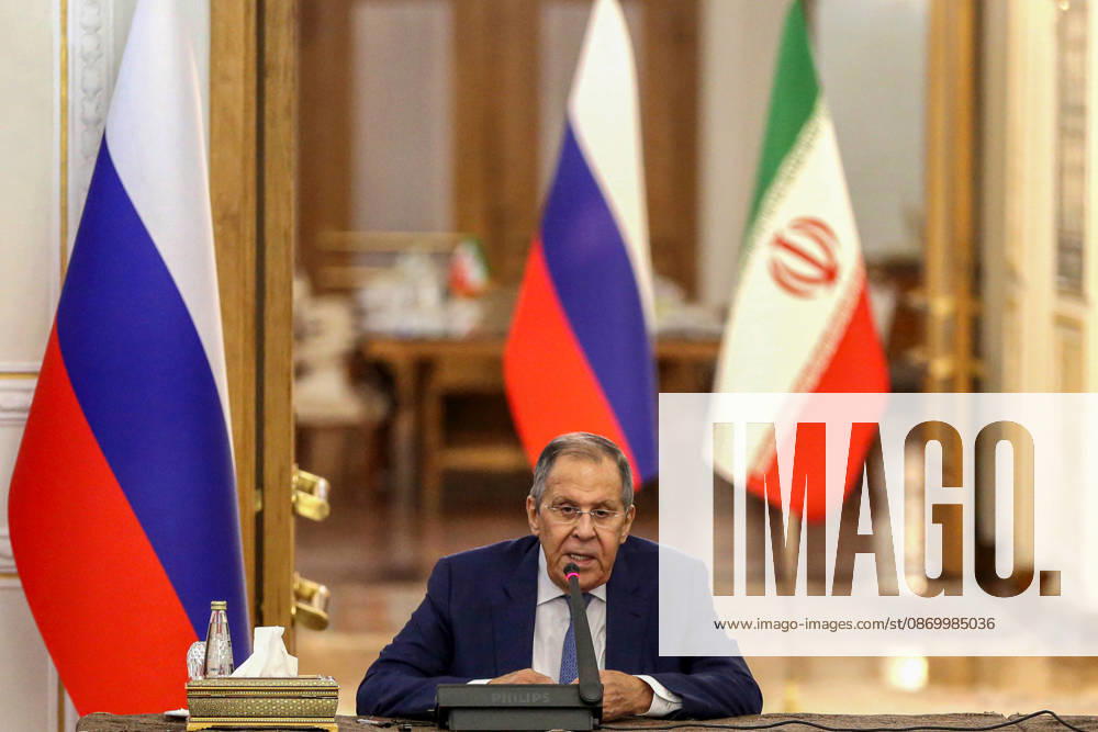 Russian Foreign Minister Sergey Lavrov meets Iranian counterpart Abbas Araghchi in Tehran TEHRAN, IRAN - OCTOBER 19: Russian Foreign Minister Sergey Lavrov and Iranian Foreign Minister Abbas Araghchi hold a joint press conference at the Ministry of Foreign Affairs building in Tehran, Iran, on October 19, 2026. Fatemeh Bahrami Anadolu Tehran Iran. Editorial use only. Please get in touch for any other usage.
