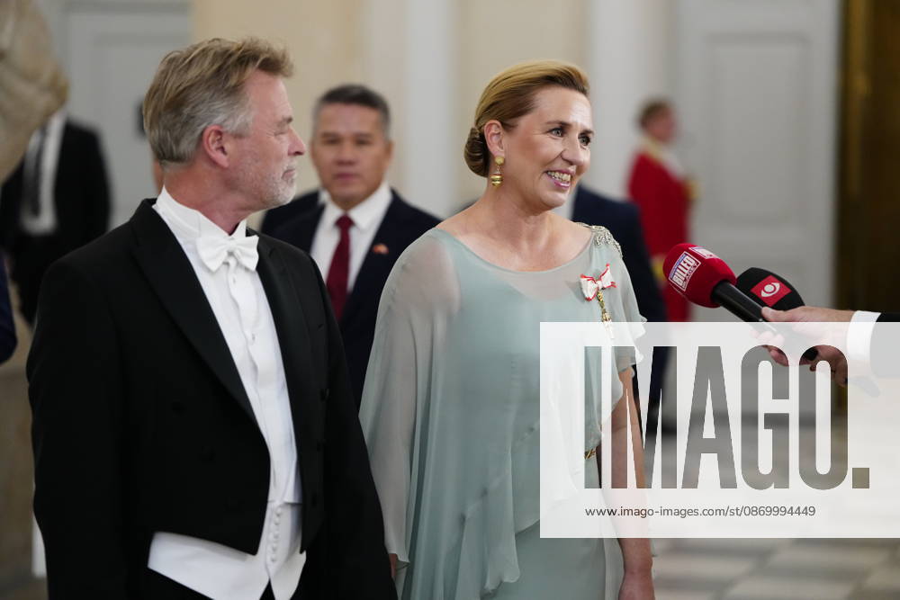 Denmark: State Visit from Vietnam—Prime Minister Mette Frederiksen and her husband, Bo Tengberg, arrive at the gala dinner at Christiansborg Palace in Copenhagen on Monday, October 19, 2026. The President of Vietnam and his spouse are on a three-day state visit to Denmark. Photo by Mads Claus Rasmussen, Scanpix 2026, Copenhagen, Denmark