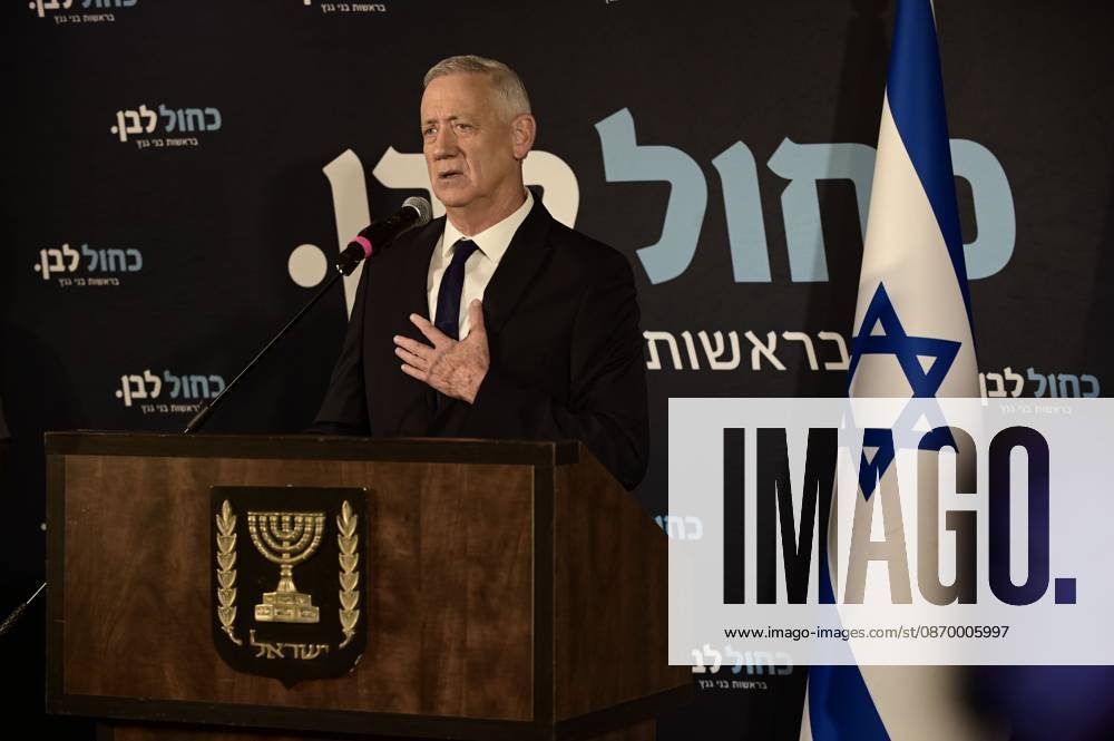 Benny Gantz, chairman of Israel s Blue and White party, holds a press conference in Ramat Gan, Israel, October 19, 2026, during which he announces his withdrawal from the upcoming elections. Ramat-Gan Israel - ZUMAq101 20261019_zna_q101_077