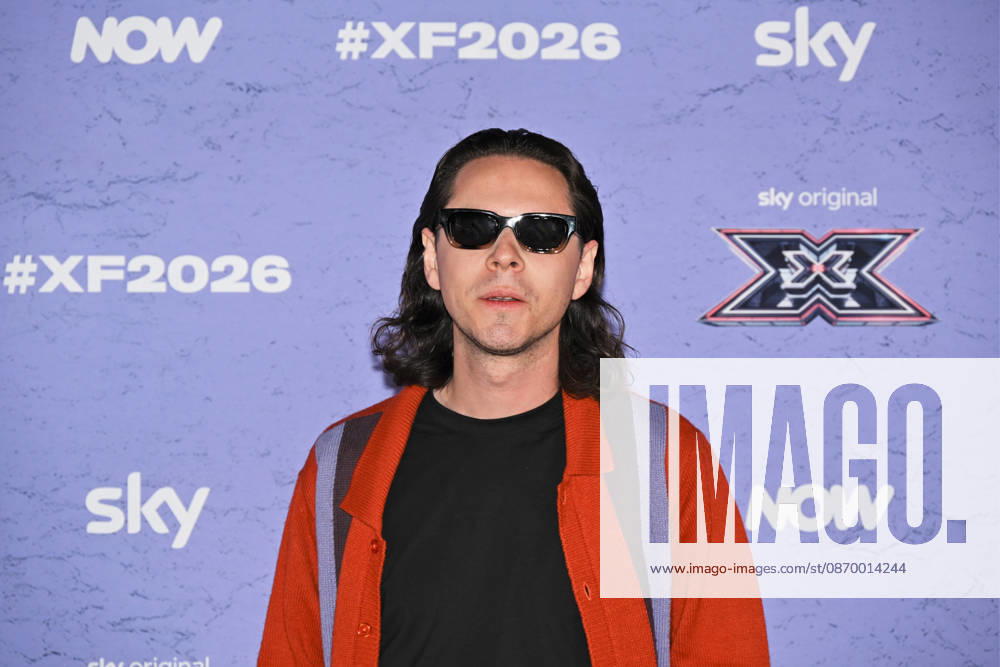 IPA89927892 - Milan, Italy: X Factor 2026 photocall featuring the 12 official contestants JAKE LA FURIA S TEAM In the photo: Alex Fontana (Alessandro Davide Fontana)