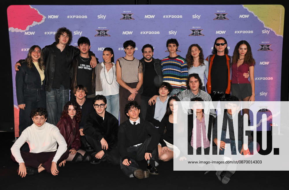 IPA89927824 - Milan, Italy: X Factor 2026 photocall featuring the 12 official contestants In the photo: The 12 official contestants in a group photo