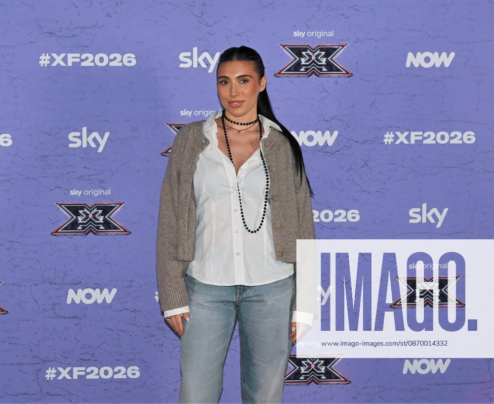 IPA89927886 - Milan, Italy: X Factor 2026 photocall featuring the 12 official contestants JAKE LA FURIA S TEAM In the photo: Veronica (Veronica Bruganelli)