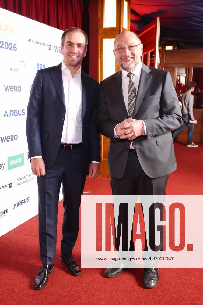 European Future Award 2026 Philipp Lahm, Martin Schulz European Future Award 2026, Tipi at the Chancellery, Berlin, Date: October 19, 2026