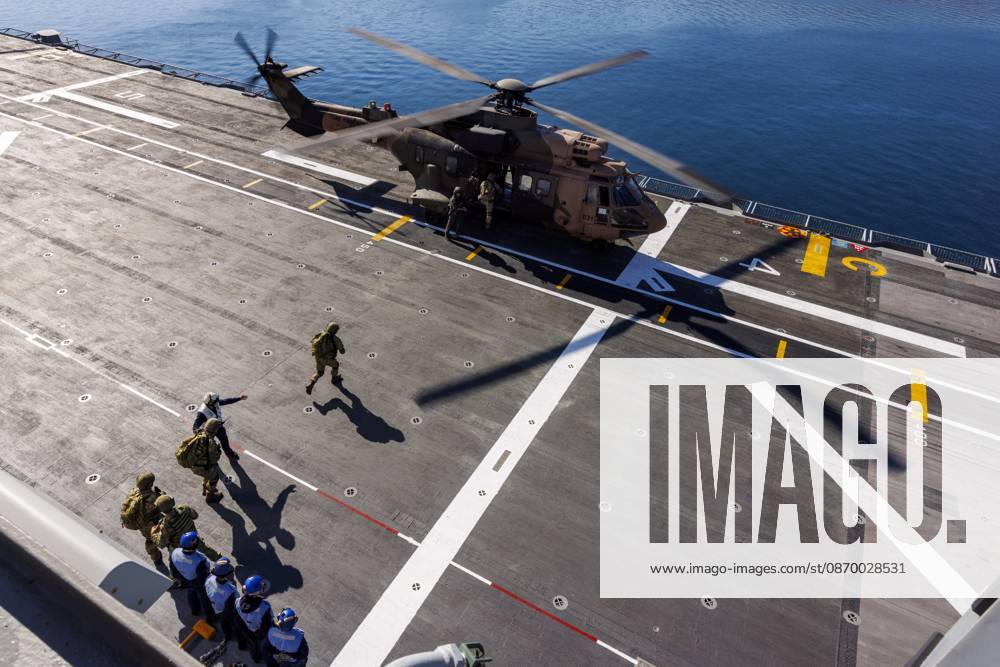 Orikun, The Netherlands, 2026-10-19 10:28:06 ORIKUN, 19-10-2026, The Turkish Navy s amphibious assault and drone ship TCG Anadolu (L400) is participating in NATO Exercise Neptune Strike 26-4. This exercise runs from 16 October to 5 November. During this exercise, NATO organized a demonstration for Distinguished Visitors and the media to showcase the Anadolu s spearhead operations in the form of a simulated amphibious strike on Pasha Beach. Photo: NLBeeld Robert Meerding Credit: NL Beeld Robert Meerding Inc