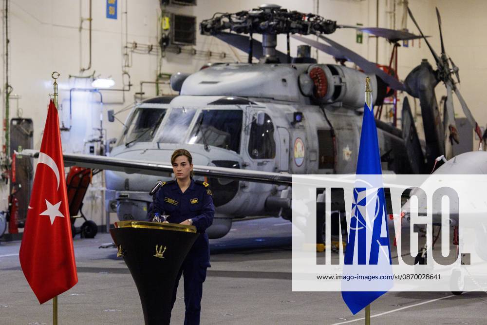 Orikun, The Netherlands, 2026-10-19 11:21:12 ORIKUN, 19-10-2026, The Turkish Navy s amphibious assault and drone ship TCG Anadolu (L400) is participating in NATO Exercise Neptune Strike 26-4. This exercise runs from 16 October to 5 November. During this exercise, NATO organized a demonstration for Distinguished Visitors and the media to showcase the Anadolu s spearhead operations in the form of a simulated amphibious strike on Pasha Beach. Photo: NLBeeld Robert Meerding Credit: NL Beeld Robert Meerding Inc