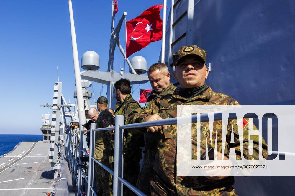 Orikun, The Netherlands, 2026-10-19 12:58:29 ORIKUN, 19-10-2026, The Turkish Navy s amphibious assault and drone ship TCG Anadolu (L400) is participating in NATO Exercise Neptune Strike 26-4. This exercise runs from 16 October to 5 November. During this exercise, NATO organized a demonstration for Distinguished Visitors and the media to showcase the Anadolu s spearhead operations in the form of a simulated amphibious strike on Pasha Beach. Photo: NLBeeld Robert Meerding Credit: NL Beeld Robert Meerding Inc