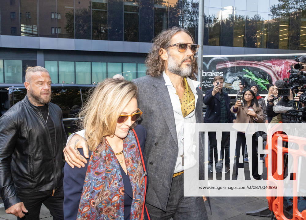 RUSSELL BRAND with his wife LAURA ((nÃ e GALLACHER ) arrives at Southwark Crown Court, where he is facing three charges of rape, indecent assault, and three counts of sexual assault, relating to six women. London United Kingdom - ZUMAs262 20261019_zip_s262_010