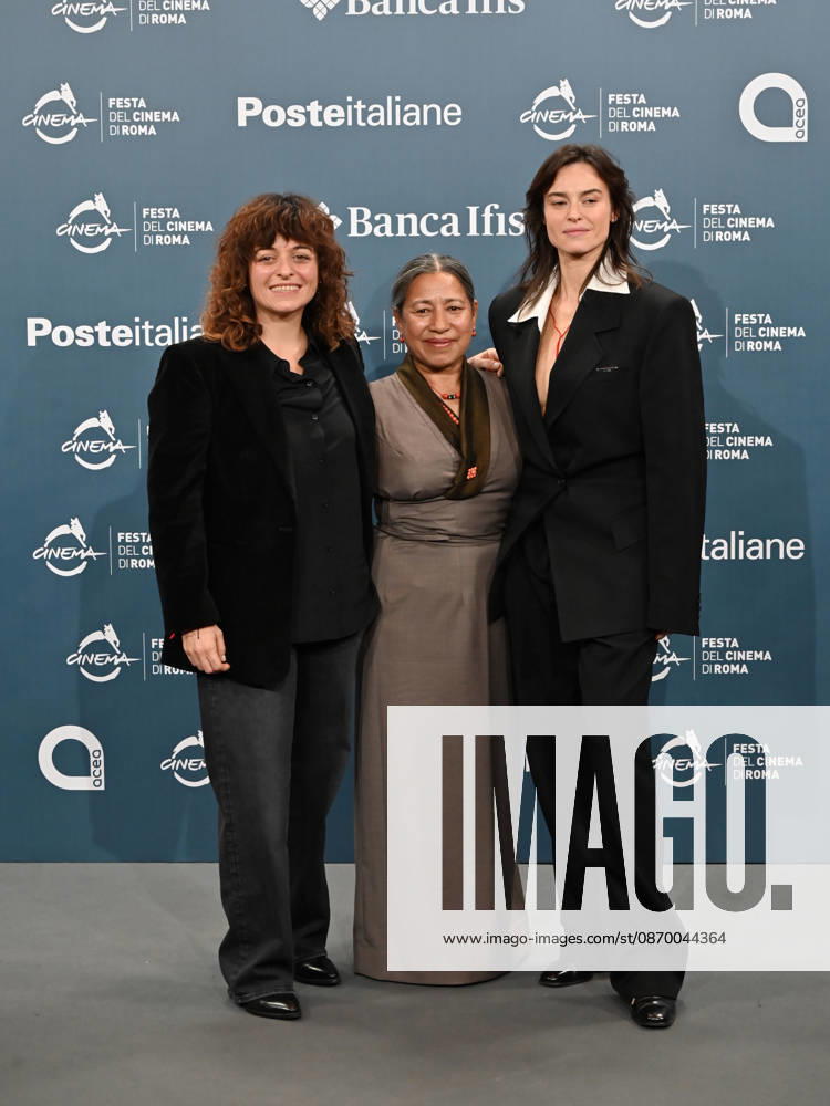 Marella Bombini (L) and Kunzom Thakuri (C) and Kasia Smutniak (R) attend the photocall of the movie Mustang during the 21st Rome Film Fest at Auditorium Parco della Musica Ennio Morricone. Rome Italy - ZUMAs197 20261019_aaa_s197_899