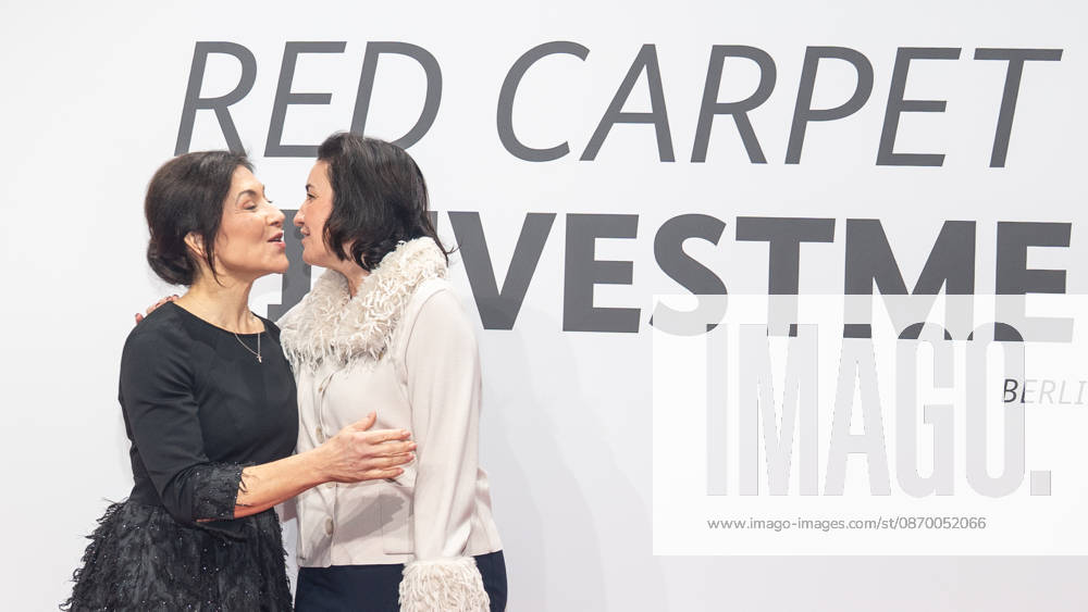 Katherina Reiche, Federal Minister for Economic Affairs and Energy, and Dorothee Bär, Federal Minister for Research, Technology, and Space, from left, on the red carpet at the Invest in Germany Summit 2026 Red Carpet for Investments event at Kraftwerk Berlin, Berlin, Germany; Kraftwerk Berlin event venue