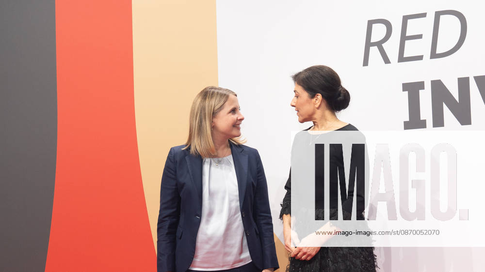 Federal Minister of Construction Verena Hubertz (SPD) with Katherina Reiche, Federal Minister for Economic Affairs and Energy (CDU), from left: Invest in Germany Summit 2026 Red Carpet for Investments Event Location: Kraftwerk Berlin, Berlin, Germany; Kraftwerk Event Location