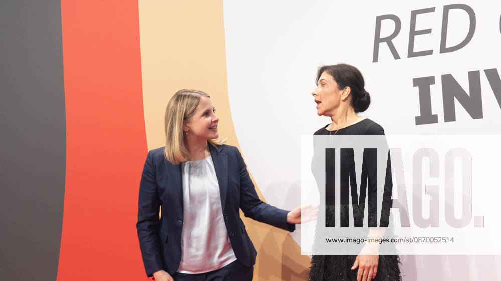 Federal Minister of Construction Verena Hubertz (SPD) with Katherina Reiche, Federal Minister for Economic Affairs and Energy (CDU), from left: Invest in Germany Summit 2026 Red Carpet for Investments Event Location: Kraftwerk Berlin, Berlin, Germany; Kraftwerk Event Location