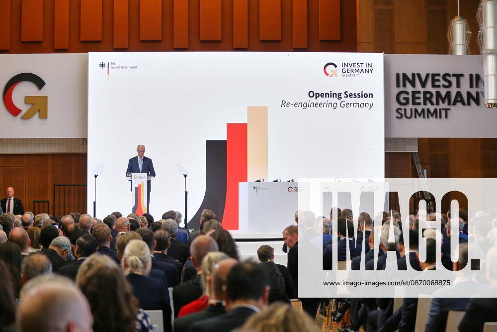 Berlin, Germany, October 20, 2026: ESMT Invest in Germany Summit—Chancellor Friedrich Merz (CDU) delivers the opening address
