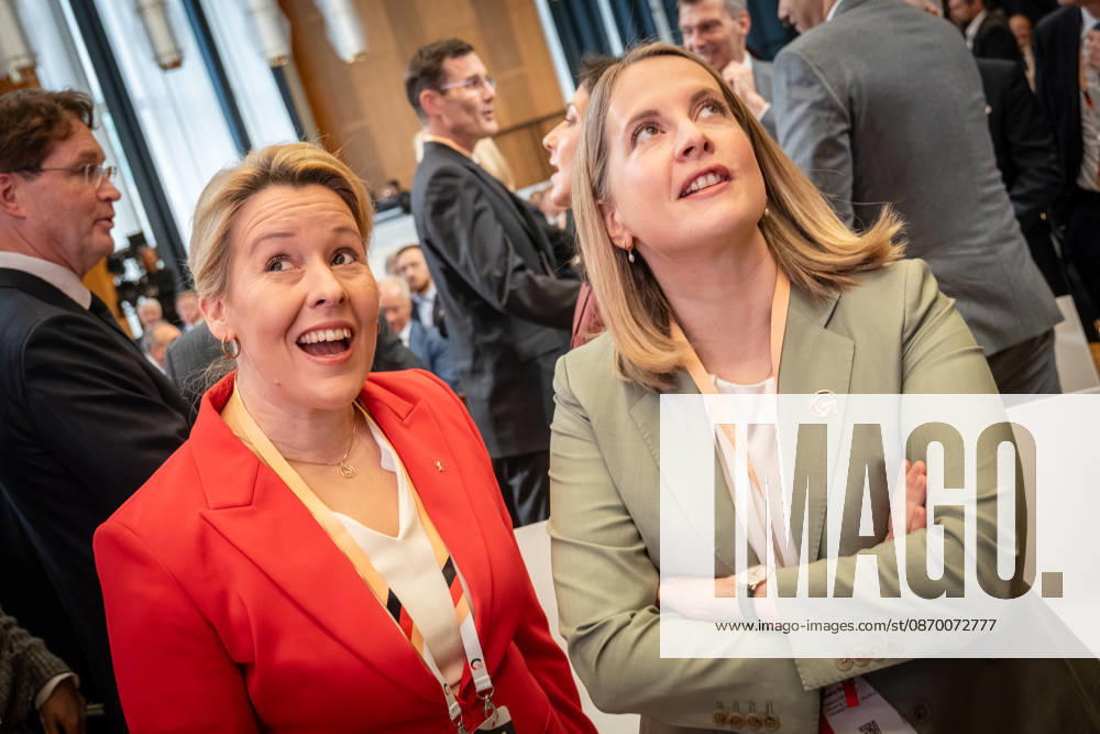 Franziska Giffey and Verena Hubertz (from left) at the Invest in Germany Summit 2026 at the ESMT European School of Management and Technology in Berlin, Berlin, Germany; ESMT Berlin