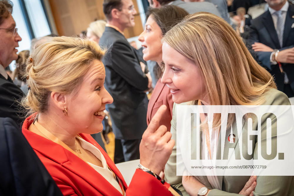 Franziska Giffey and Verena Hubertz (from left) at the Invest in Germany Summit 2026 at the ESMT European School of Management and Technology in Berlin, Berlin, Germany; ESMT Berlin