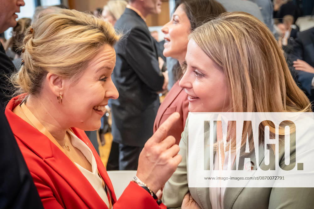 Franziska Giffey and Verena Hubertz (from left) at the Invest in Germany Summit 2026 at the ESMT European School of Management and Technology in Berlin, Berlin, Germany; ESMT Berlin