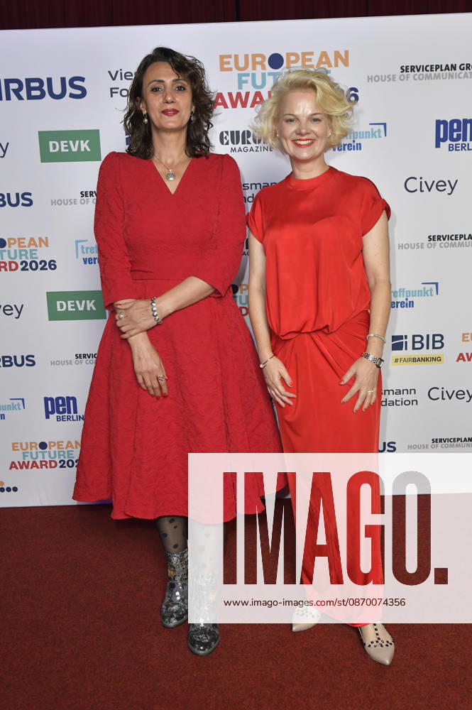 Meral Simsek and Anna Zeiter at the 2026 European Future Award ceremony at the Tipi am Kanzleramt in Berlin, October 19, 2026 Foto:xM.xBehrensx xFuturexImagex future_6026