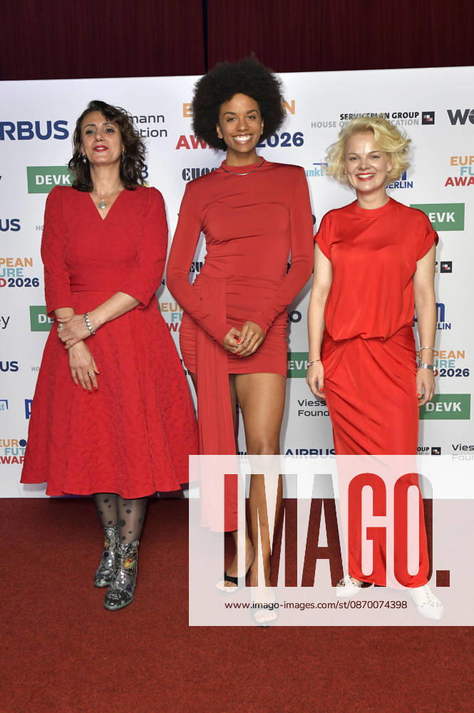 Meral Simsek, Diona Bathily, and Anna Zeiter at the 2026 European Future Award ceremony at the Tipi am Kanzleramt in Berlin, October 19, 2026 Foto:xM.xBehrensx xFuturexImagex future_6028