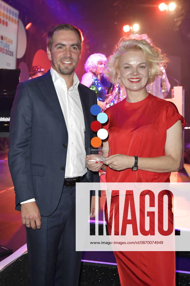 Philipp Lahm and Anna Zeiter at the 2026 European Future Award ceremony at the Tipi am Kanzleramt in Berlin, October 19, 2026 Foto:xM.xBehrensx xFuturexImagex future_6065