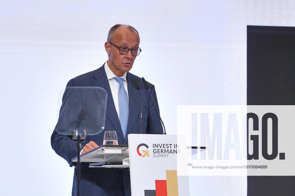 Berlin, Germany, October 20, 2026: ESMT Invest in Germany Summit—Chancellor Friedrich Merz of the CDU delivers the opening address